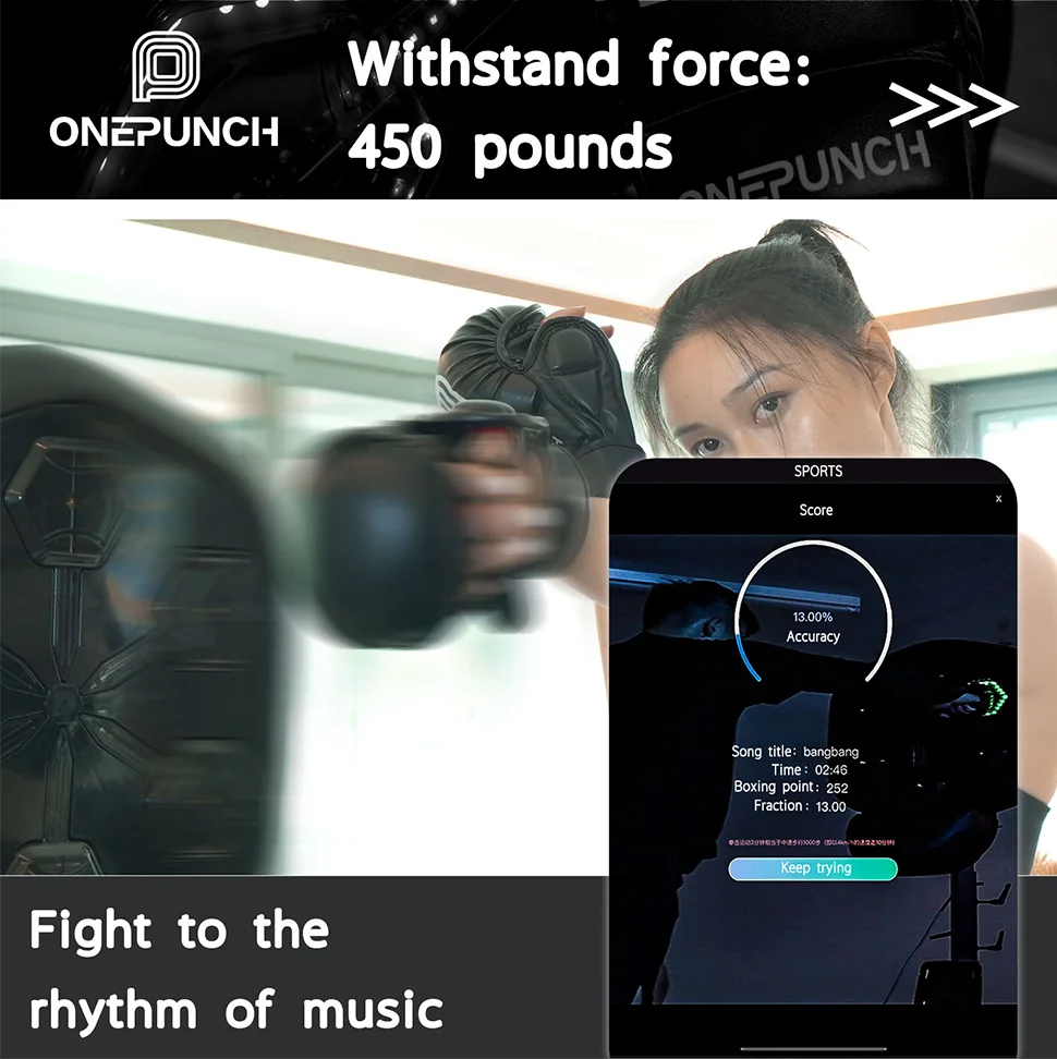ONEPUNCH music boxing machine home fitness equipment for children training boxing wall target sports equipment Thai punching bag
