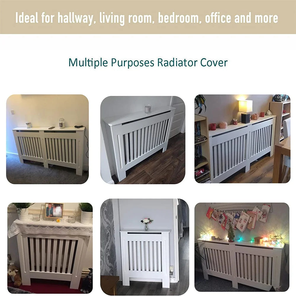S M L XL Extra Tall 92CM Radiator Cover MDF Cabinet Grill Shelf Fence Panel Barrier
