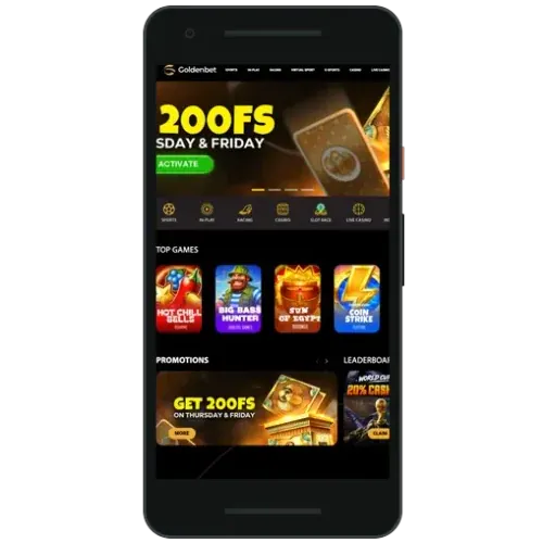 GoldenBet sign up on a smartphone